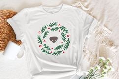 Wreath Bear Nose PNG, Cute Christmas Wreath PNG, Holiday Product Image 6
