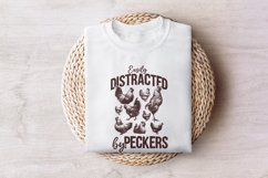 Easily Distracted By Peckers PNG, Chicken Humor Design, Product Image 7