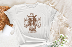 Cowgirl Rock On PNG, Western Woman Clipart, Country Girl Product Image 5