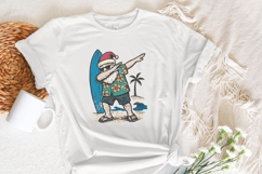Santa Claus Dabbing PNG, Surfing Christmas Shirt PNG, Product Image 6