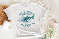 When You Go Through Deep Waters PNG, Whale Shark Digital Product Image 4