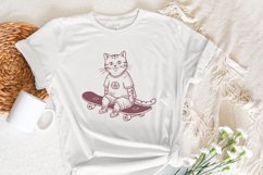 Cat Skateboard png, Skateboarding Cat PNG, Funny Cat Product Image 7