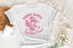 Sorry Santa I’ve Been Feral PNG Christmas Raccoon Funny Product Image 3