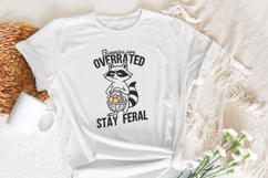 Bunnies Are Overrated Stay Feral PNG, Funny Easter Raccoon, Product Image 4