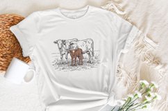 Cow PNG, Cattle Sublimation Design, Western Design, Hand Product Image 7