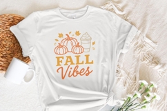 Fall Vibes PNG, Autumn Pumpkin Latte Art, Cozy Coffee PNG Product Image 2