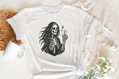 Gothic Skeleton PNG, Middle Finger Digital Art, Halloween Product Image 5