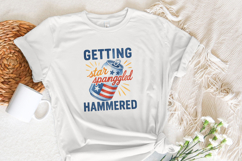 Getting Star Spangled Hammered PNG, Instant Download, Product Image 3