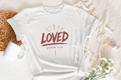 Loved John 3:16 PNG, Christian Bible Verse Digital Product Image 2