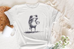Sarcastic Frog with Coffee Cup PNG, Funny Animal Design, Product Image 7