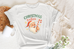 Christmas Vibes PNG, Vintage Santa Claus PNG, Watercolor Product Image 3