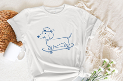 Skateboarding Dog Clipart PNG, Cute Pet Art, Fun Animal Product Image 3