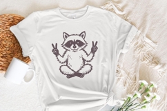 Peaceful Raccoon PNG, Meditating Animal Clipart, Zen Product Image 2