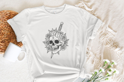 Skull Knife png, Skull Shirt png, Crossbones Vinyl, Dagger Product Image 2