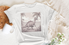 Vintage Stegosaurus Dinosaur PNG, Prehistoric Jurassic Product Image 5