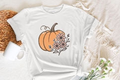 Pumpkin PNG, Fall Floral Pumpkin Digital Download, Autumn Product Image 4