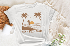Sun Salt Sand PNG, Retro Summer Vibes PNG, Beach Shirt PNG Product Image 4