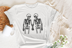 Skeleton Couple Holding Hands PNG, Romantic Skeleton Art Product Image 4