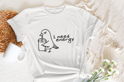 Grumpy Bird Clipart PNG, Cartoon Birds Digital, Morning Product Image 4