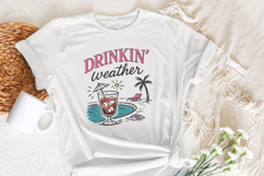 Drinkin&#039; Weather PNG, Varsity Png, Tubing Shirt Png, Trendy Product Image 3