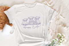 Easter Day Highland Cow PNG, Cute Easter Png, Retro Easter Product Image 7