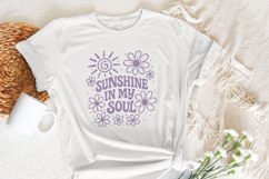 Sunshine In My Soul PNG, Retro Flower PNG, Positive Quote Product Image 3