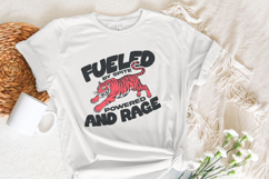 Fueled by Rage PNG, Snarky Vintage Tiger Design, Meme png, Product Image 5