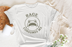 Rage Consumes Me PNG, Funny Frog Digital Download, Product Image 3