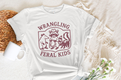 Wrangling Feral Kids PNG, Raccoon Feral Shirt, Funny Mom Product Image 4