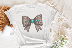 Western PNG Coquette Cowgirl Digital Download, Leather Bow Product Image 2