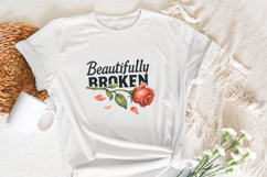 Beautifully Broken, Heartbreak Rose Png, Aesthetic Floral Product Image 3