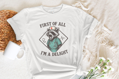 First Of All I&#039;m A Delight PNG, Funny Nurse Raccoon PNG, Product Image 3