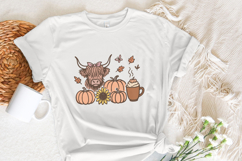 Highland Cow PNG, Fall PNG, Pumpkins PNG, Sunflower and Product Image 5