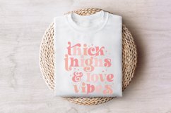 Thick Thighs Love Vibes Retro PNG, Valentine&#039;s Day, Funny Product Image 7