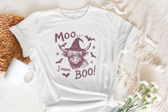 Moo... I Mean Boo! Funny Halloween Cow PNG for DTG, Cute Product Image 5