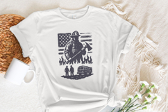Firefighter PNG, American Flag Fireman, Digital Download Product Image 3