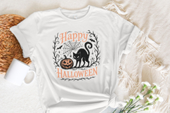 Happy Halloween PNG, Black Cat and Pumpkin Clipart PNG for Product Image 7
