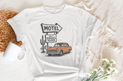 24/7 Romance Reader Motel PNG, Retro Car Art Digital Product Image 3