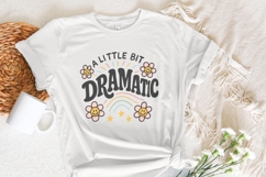 A Little Bit Dramatic PNG, Cute Retro Flowers and Rainbow Product Image 7