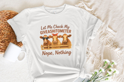 Funny Cow Giveashitometer PNG, Digital Download Clipart, Product Image 3