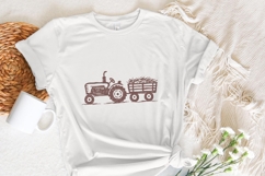 Rustic Farm Tractor Sketch PNG, Vintage Hay Wagon PNG, Product Image 6