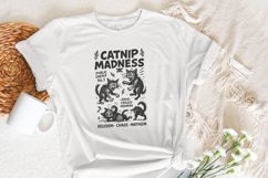 Catnip Madness PNG, Funny Cat Lover Vintage Cat Design, Product Image 4