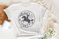 Actin&#039; Up PNG, Cowgirl Horse Western Shirt, Wild West Rodeo Product Image 5