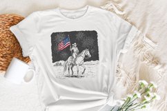 Retro Cowgirl PNG, Trendy Shirt Design, 4th of July png, Product Image 7