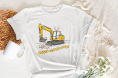 Eggs-Cavator PNG, Happy Easter PNG, Retro Easter PNG, Product Image 3