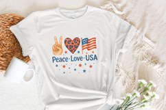4th of July PNG, Peace Love USA, Independence Day PNG, Product Image 4