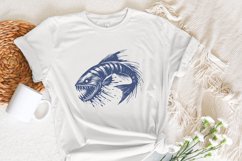 Deep-Sea Monster Fish PNG, Vintage Horror Marine Art, Product Image 7
