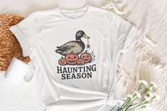 Haunting Season PNG, Duck Halloween Shirt, Pumpkin Spider Product Image 5