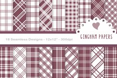 Gingham plaid, seamless paper pattern, scrapbook backgrounds Product Image 1