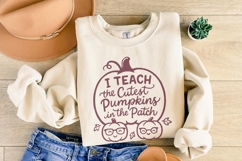 I Teach The Cutest Pumpkins In The Patch PNG, Fall Teacher Product Image 6